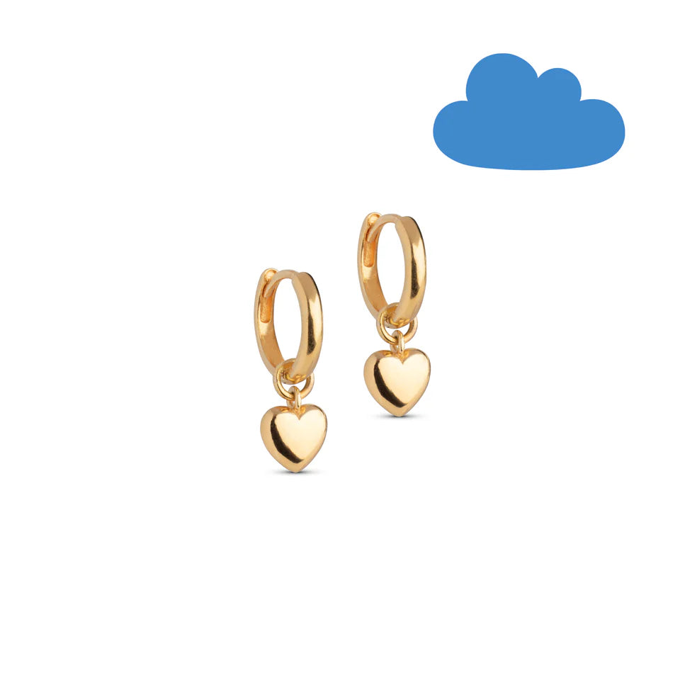 Enamel Hoops Amore E376G Gold