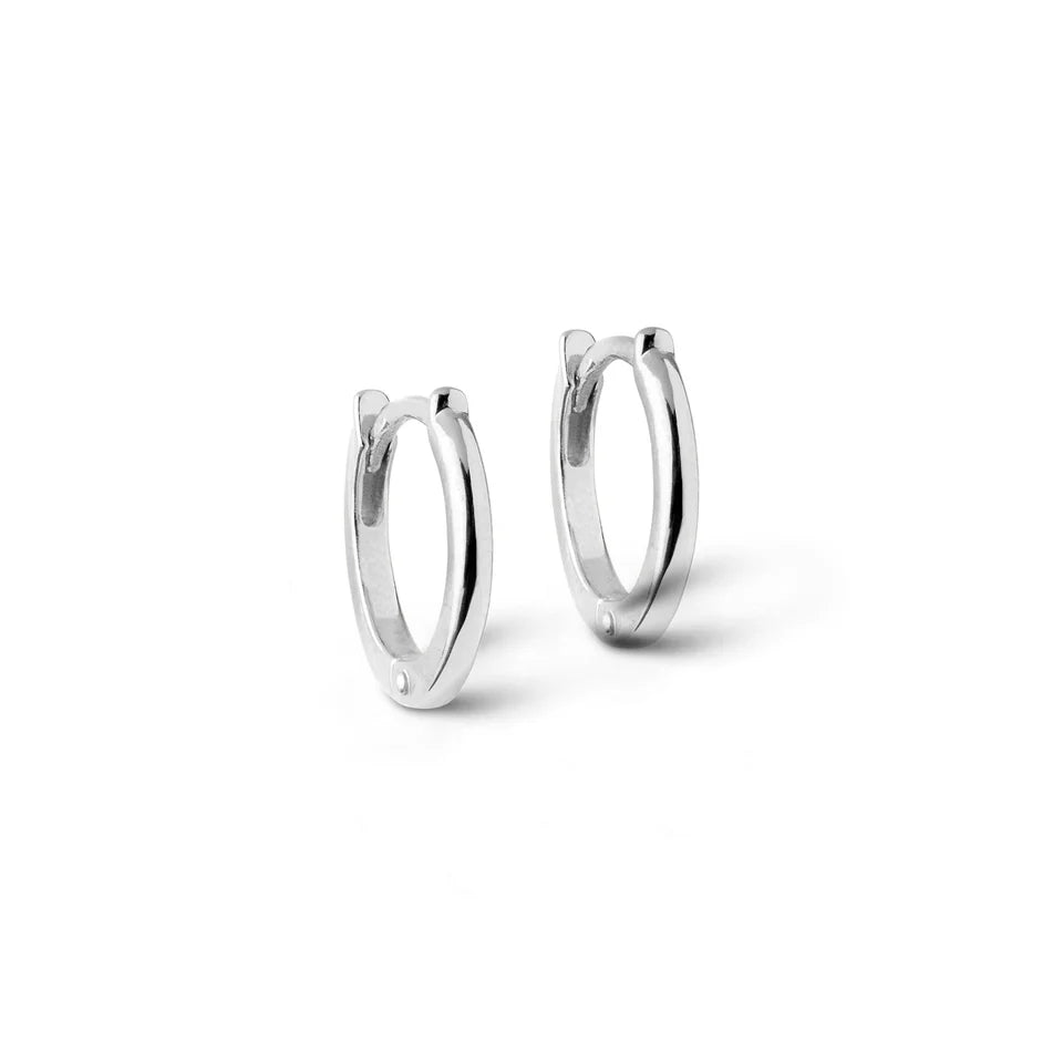 Enamel Hoops Classic 8mm. Silver E176S