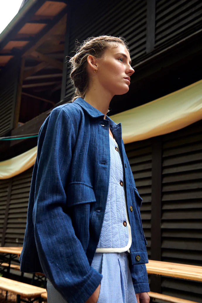 Basic Apparel Jen short Jacket BA564-03 Mid Blue