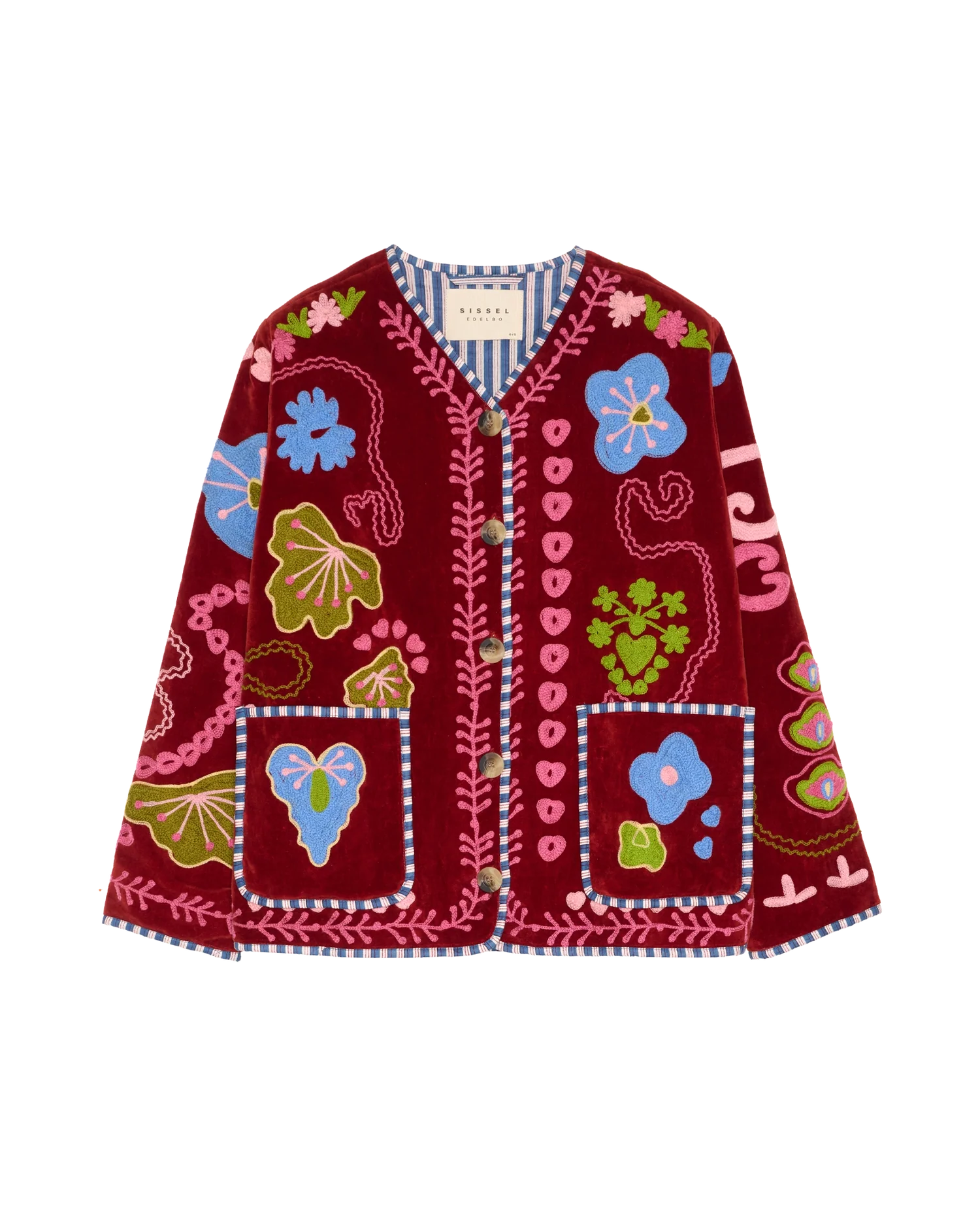 Sissel Edelbo Maggie Jacket SE 2025 FW26 Cotton Velvet Burgundy