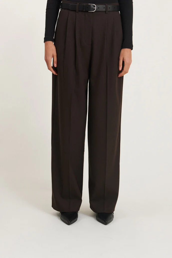 Basic Apparel Marjorie Pants BA549-03 Chocolate Torte