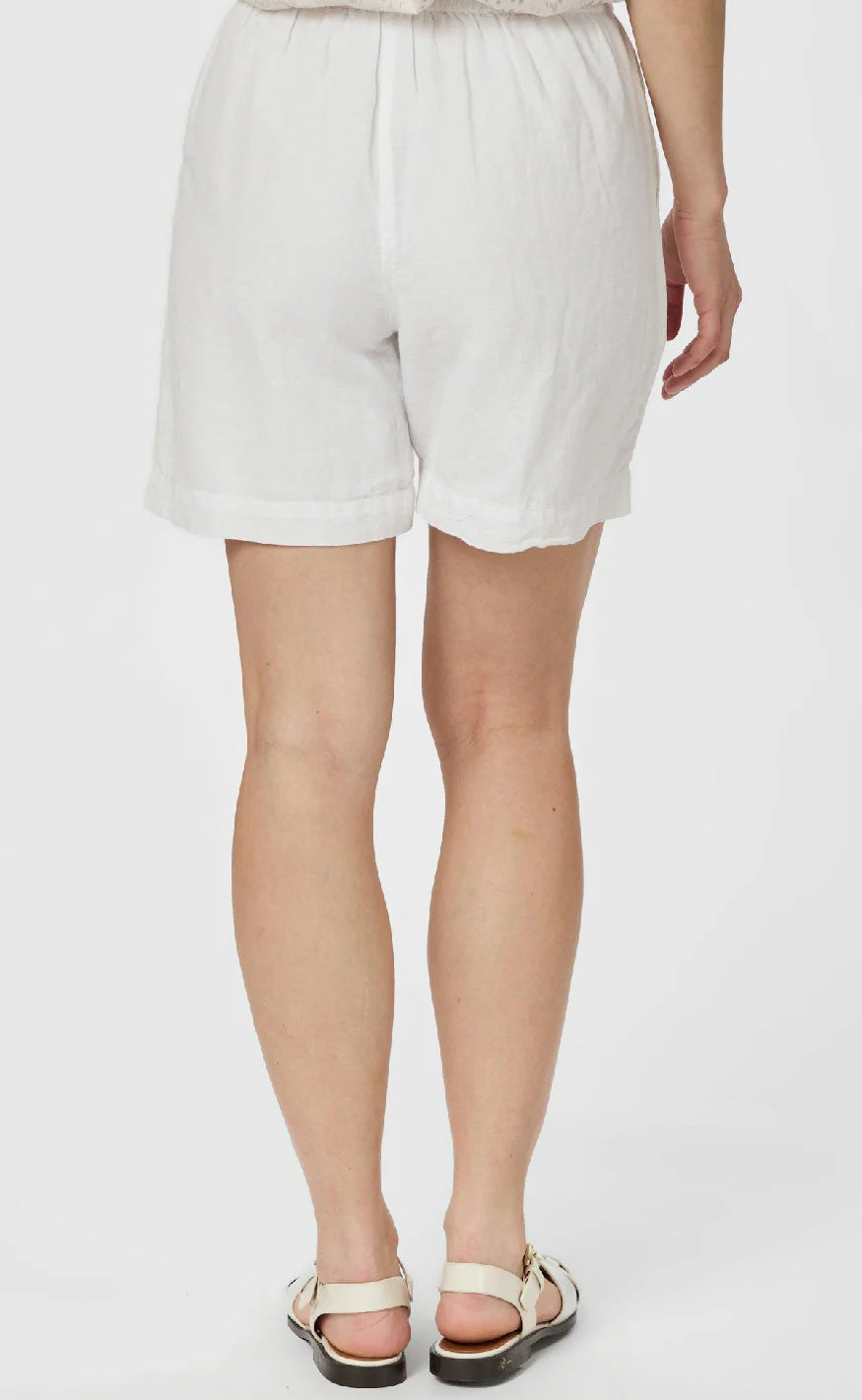 Neo Noir Shea Linen Shorts White