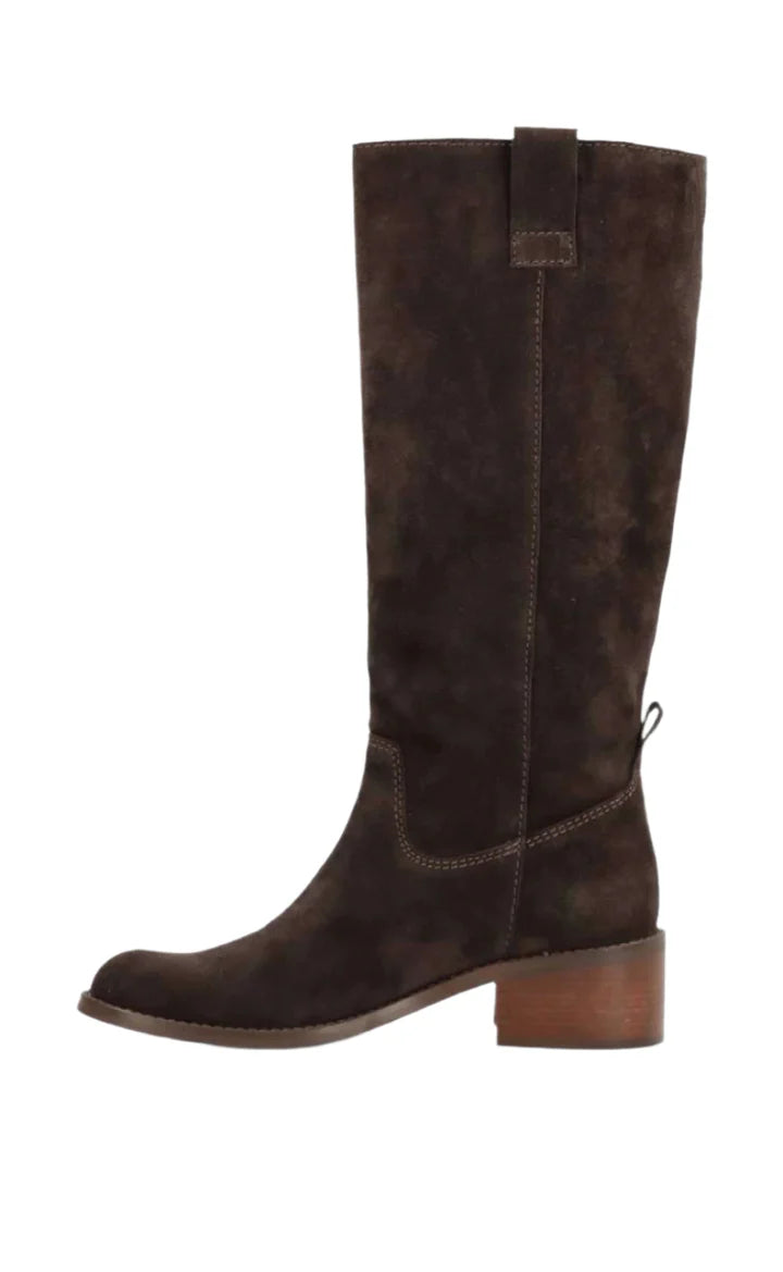 Phenumb Martina Long Suede Noir Cacao