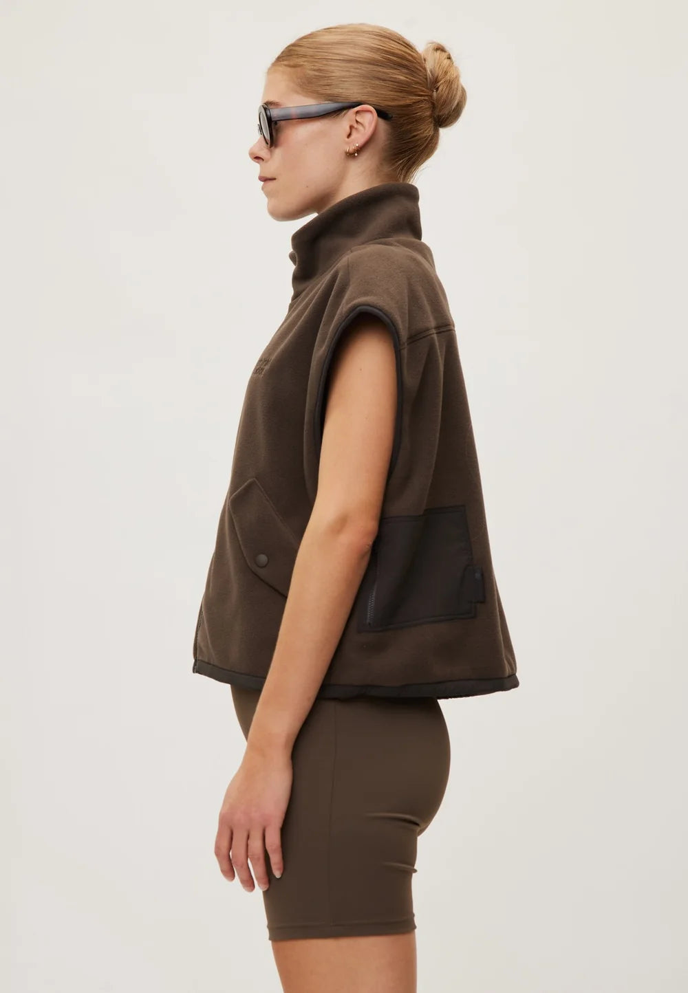Rethinkit Studios Campfire Gilet Polar Fleece Coffee
