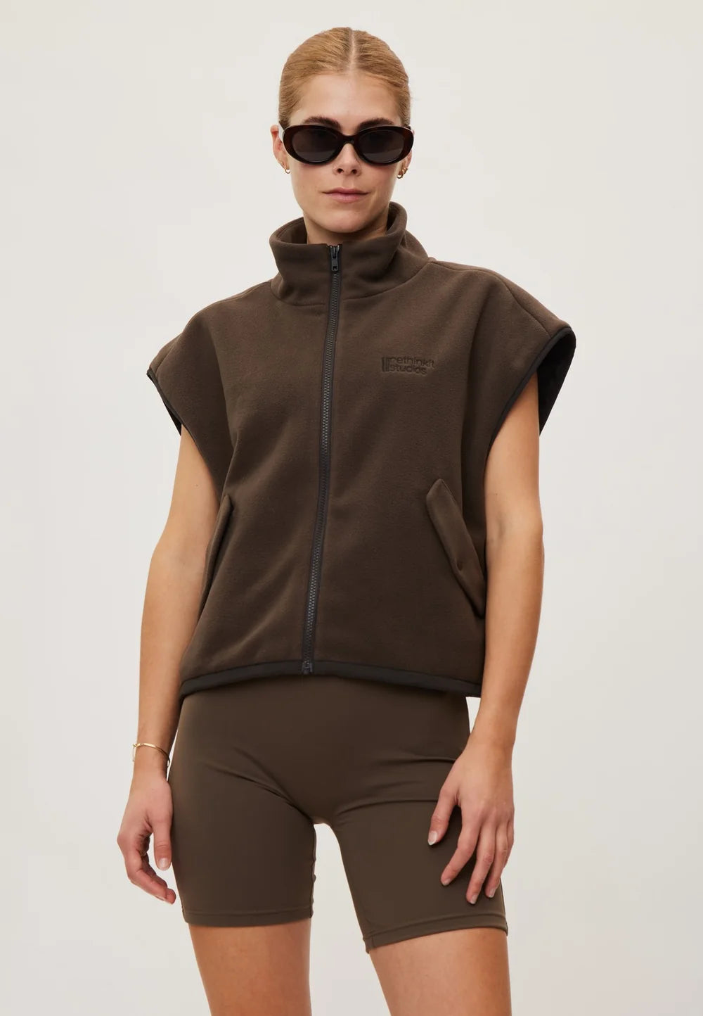 Rethinkit Studios Campfire Gilet Polar Fleece Coffee