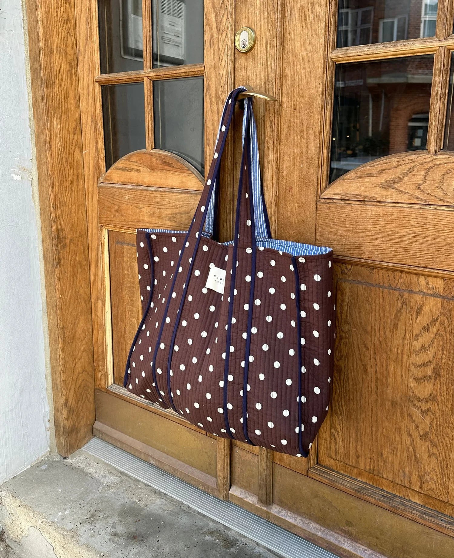 Sissel Edelbo Pricilla Bag SE 1590 Organic Cotton Dot Brown