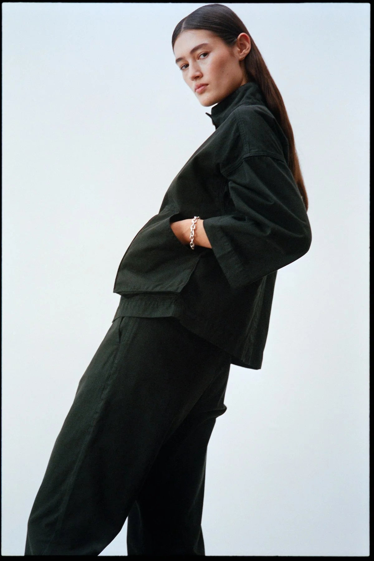 Rabens Saloner Raina Canvas Light Pleat Pant Faded Black