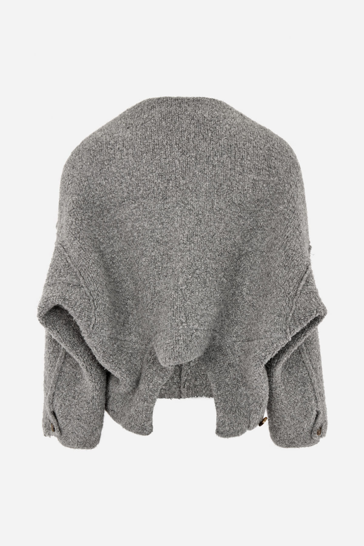 Rabens Saloner Emel Sheep Knit Reverse Jacket Grey Melange