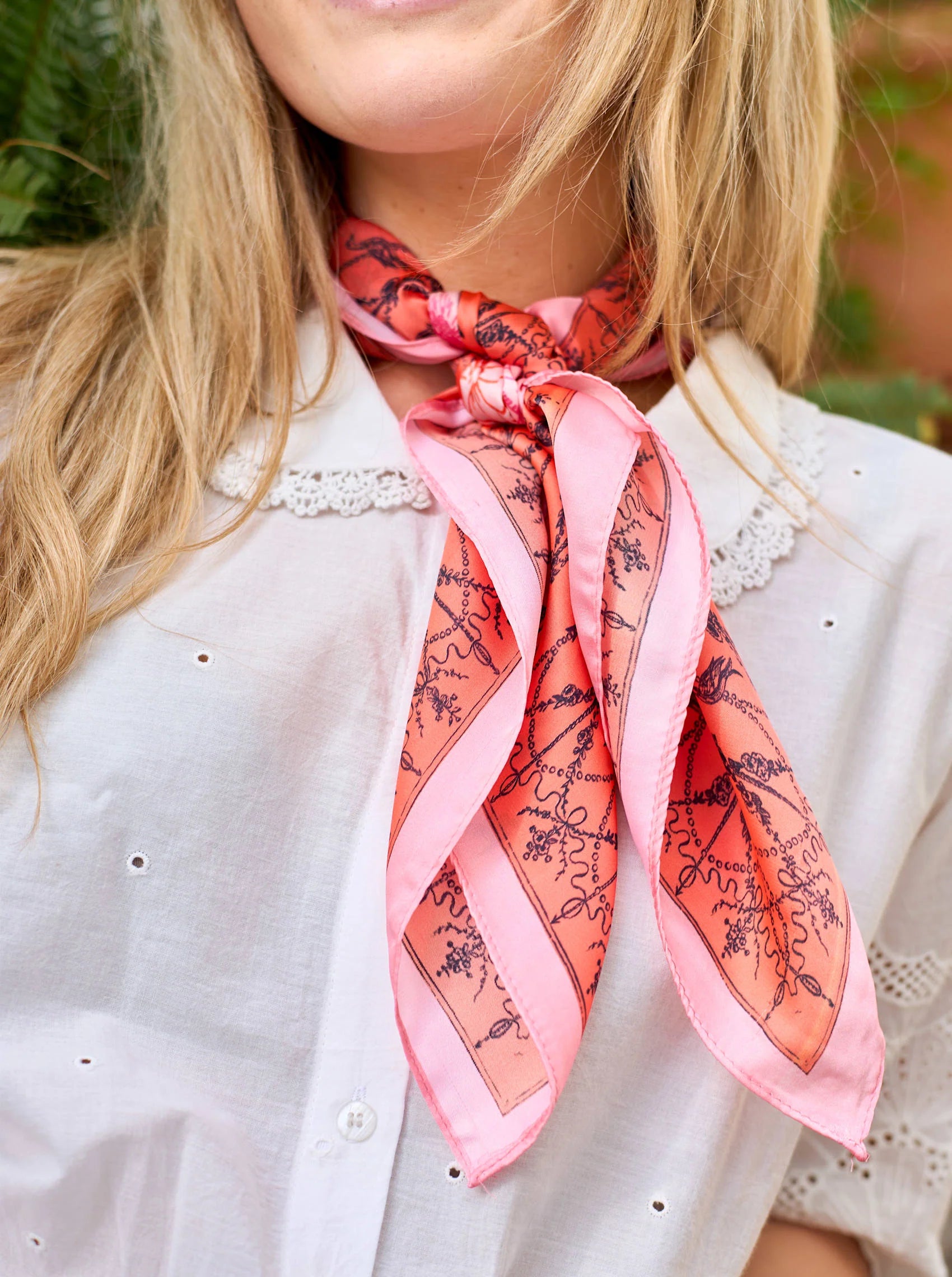 Black Colour BCNadja Mini Scarf Orange