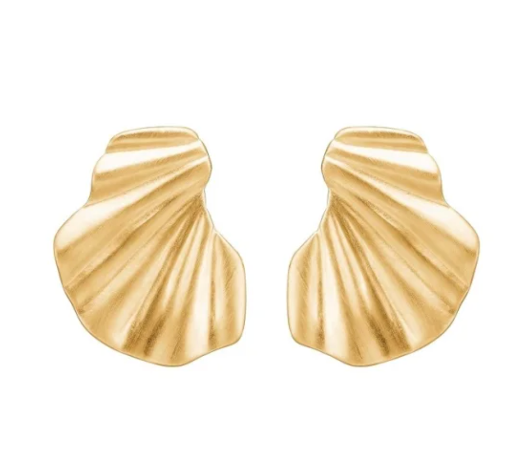 Enamel E70GM Earring Wave 20x16 Gold