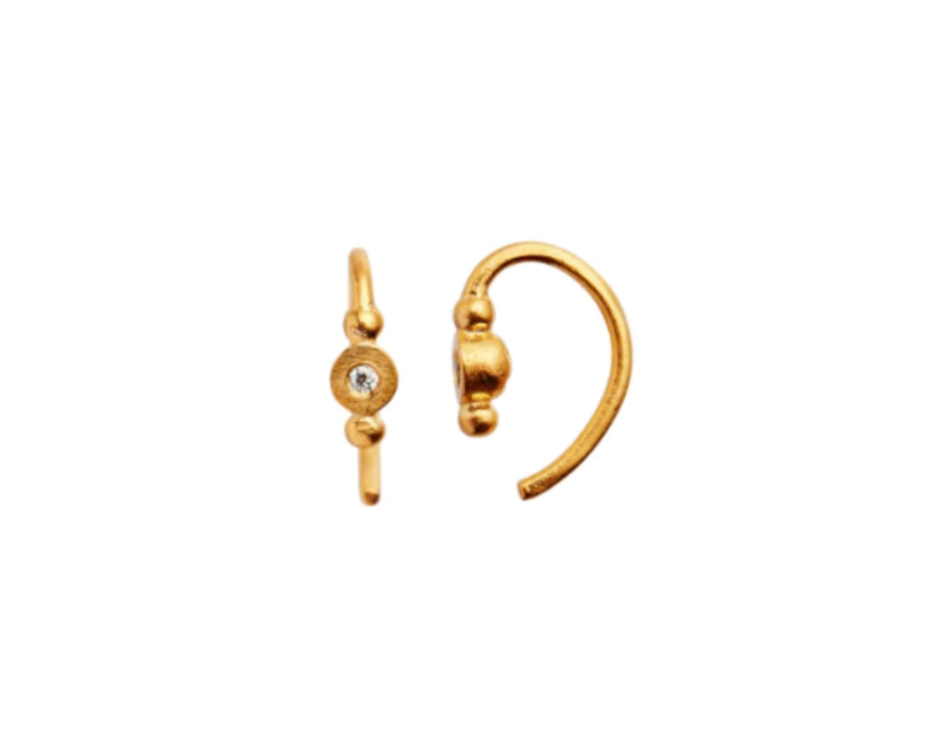 Stine A Petit Bon-Bon White Zircon Earring Piece Gold 1005-02-S-W