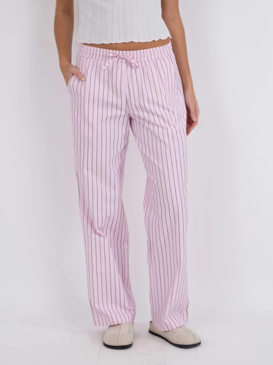 Neo Noir Sonar Multi Stripe Pants Light Pink