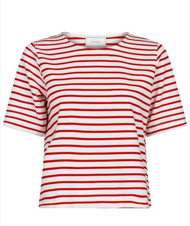 Neo Noir Soanie Stripe Tee Red