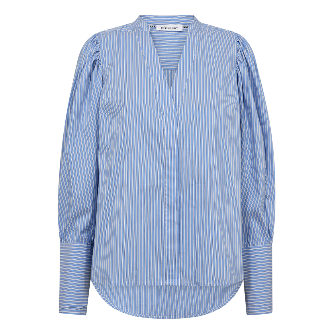 Co'couture AddieCC Stripe V-shirt Pale Blue