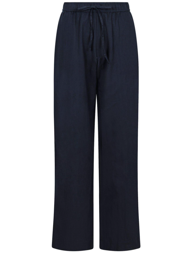 Neo Noir Sonar Linen Pants Navy