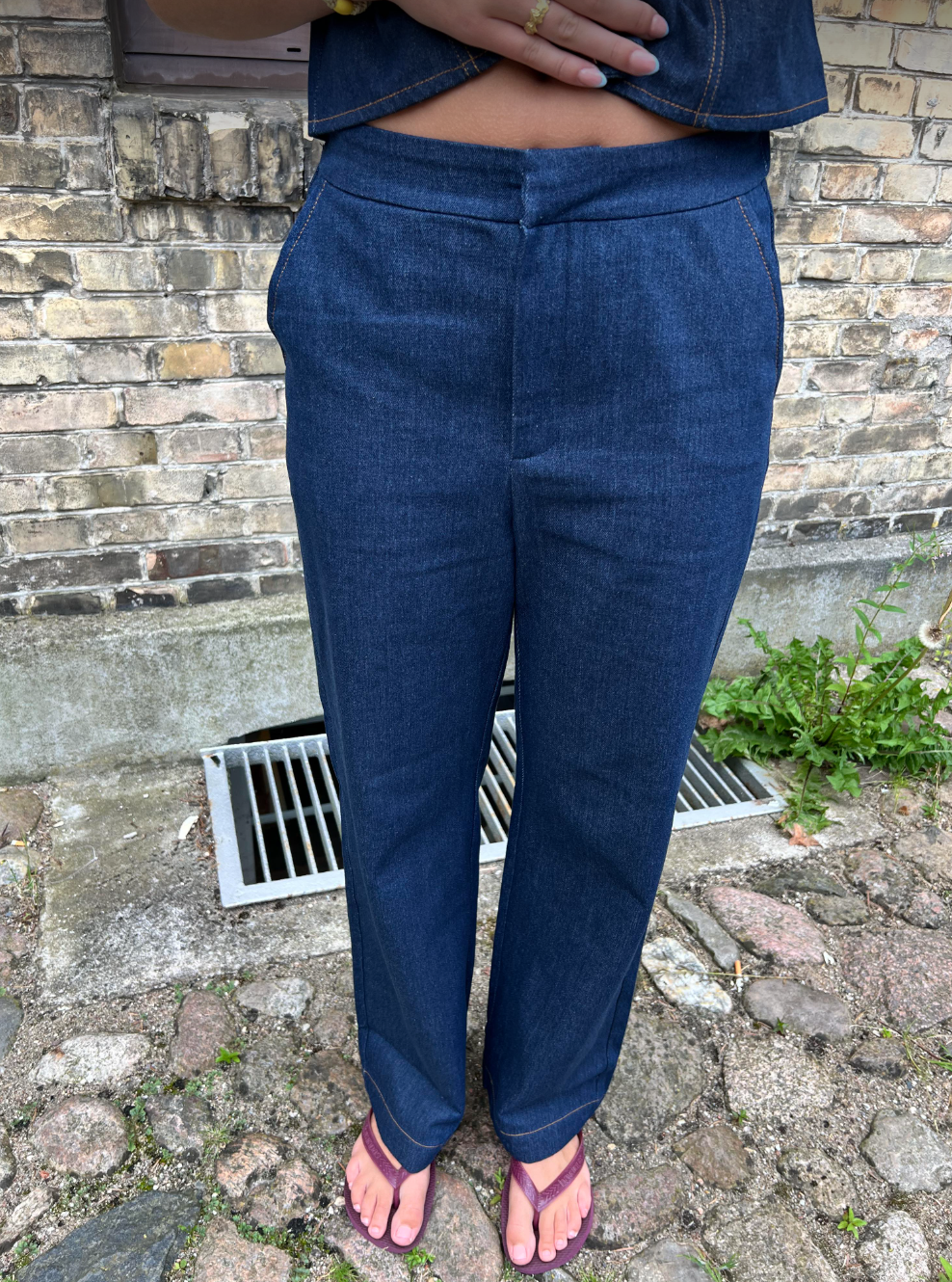 Global Funk Walewu Cienne-G Pant Dark Blue Unwashed Denim