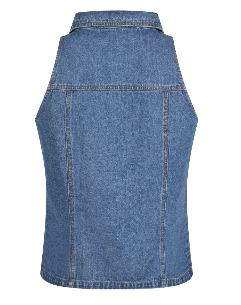Neo Noir Sylvie Denim Top Blue