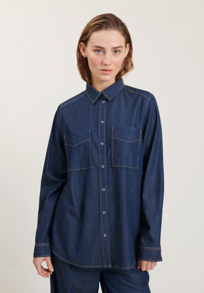 Basic Apparel Bine Shirt Mid Blue
