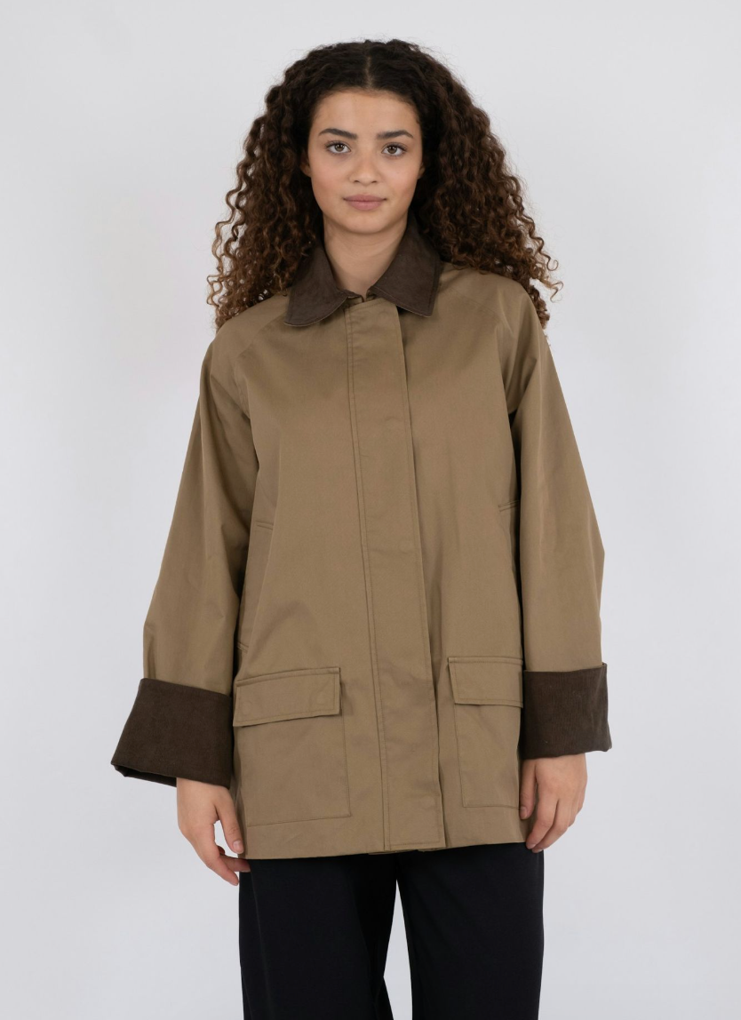 Neo Noir Anastacia Cord Jacket Khaki