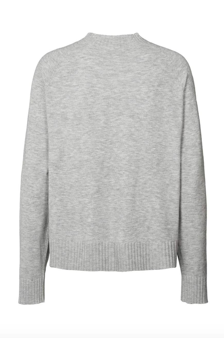 Rabens Saloner Knit Lounge Boxy Sweater Ruca Grey Melange