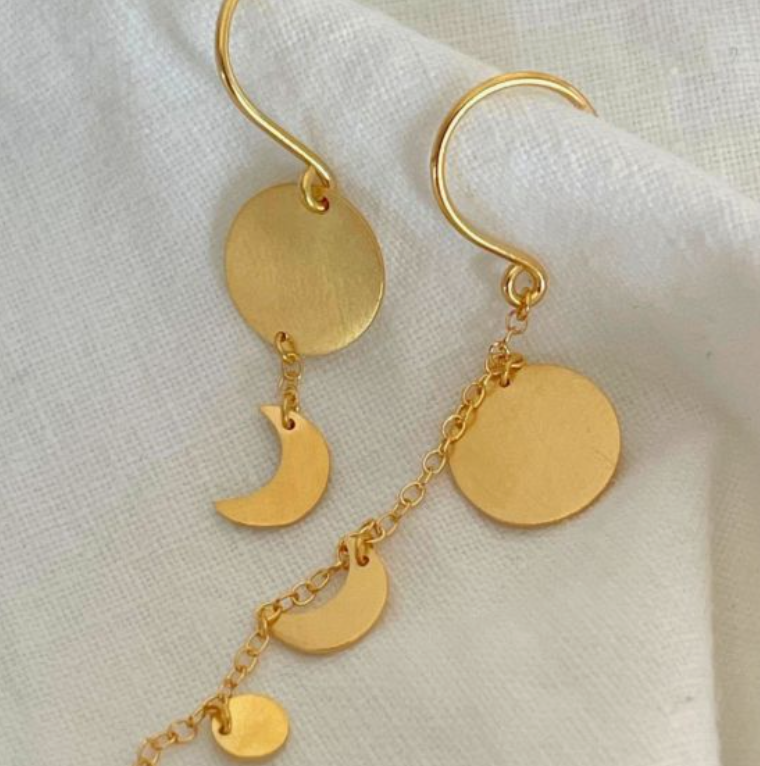 Stine A Sun and Moon Earring Single Gold