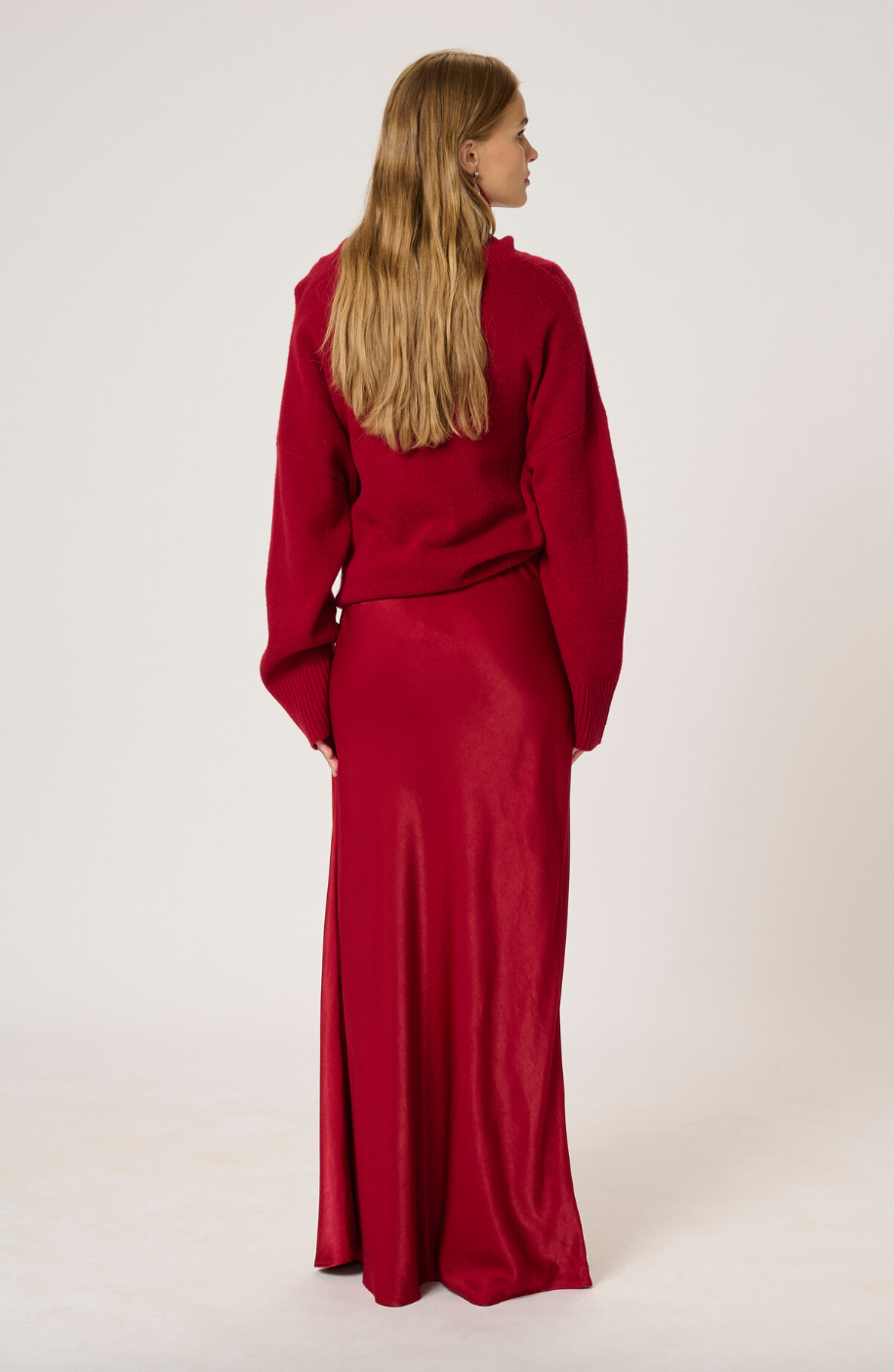 My Essential Wardrobe EstelleMW Long Skirt Burgundy