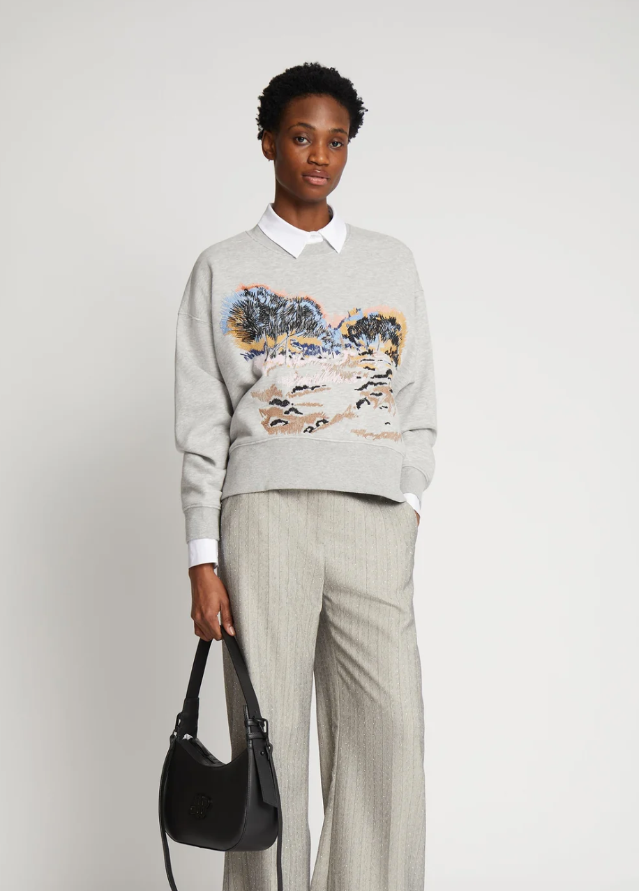 Munthe Sazzily Sweatshirt Light Grey
