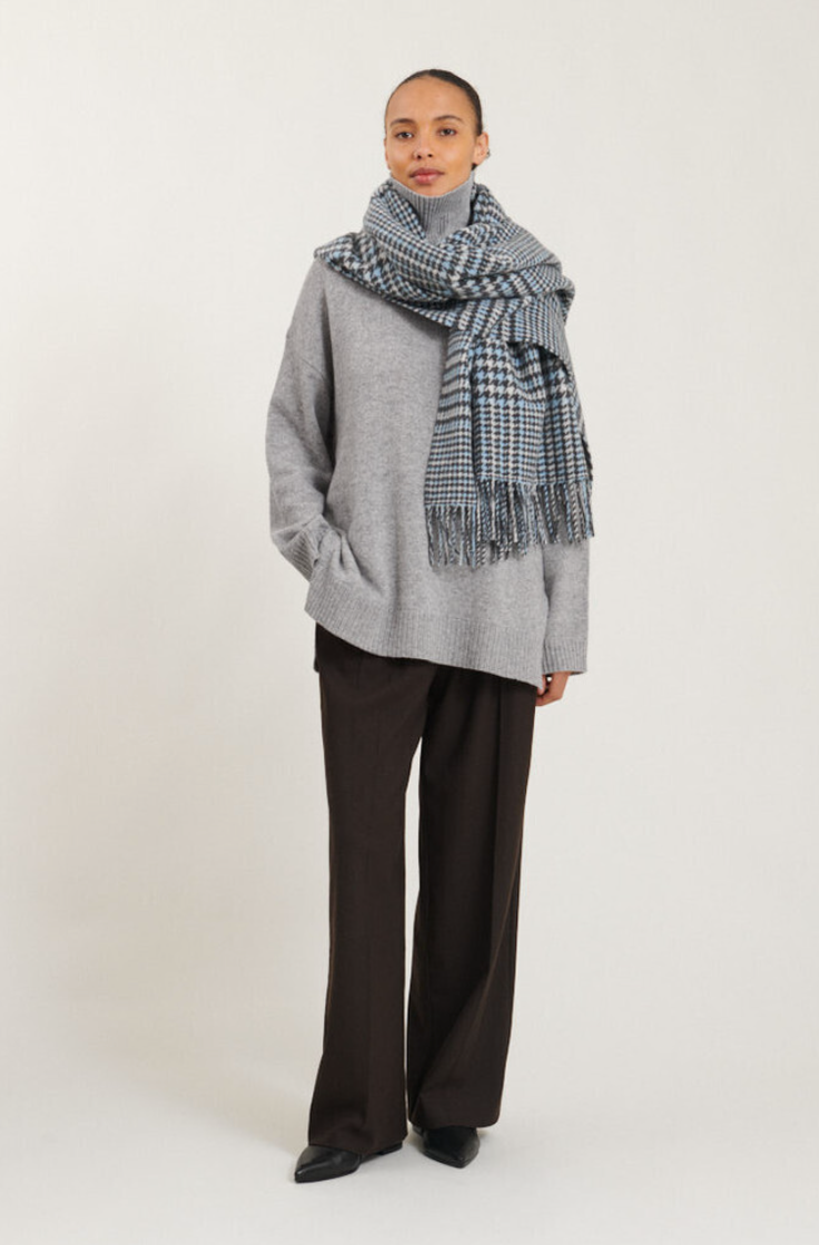 Basic Apparel Aurora Scarf BA702-01 D. Grey Mel./Asleigh Blue 724