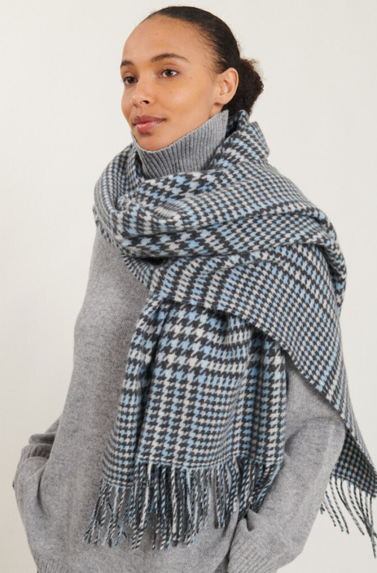 Basic Apparel Aurora Scarf BA702-01 D. Grey Mel./Asleigh Blue 724