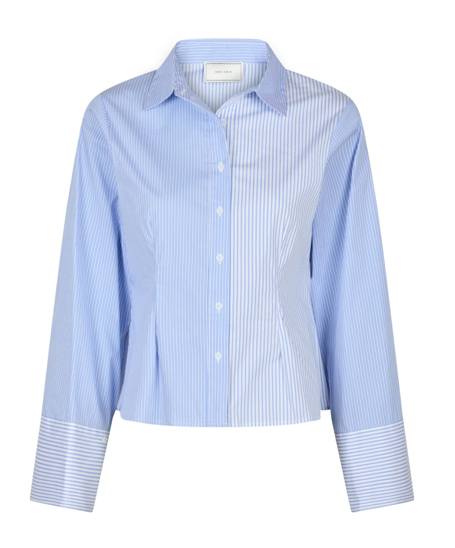 Neo Noir Rosa Mix Stripe Shirt Light Blue