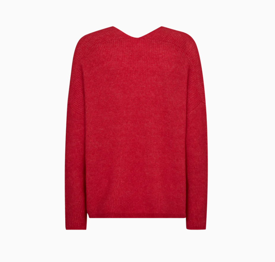 Mos Mosh MMThora V-Neck Knit Chinese Red