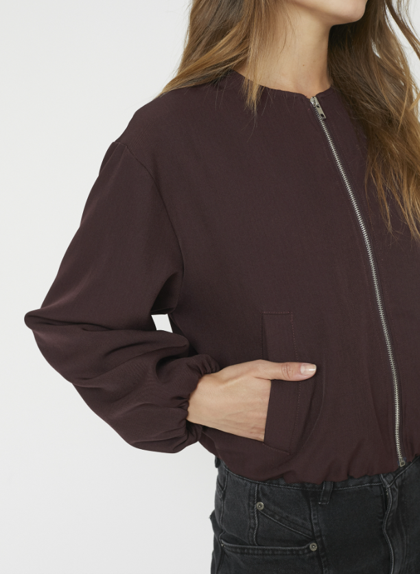 Co'Couture LunaCC Balloon Zip Jacket Winered