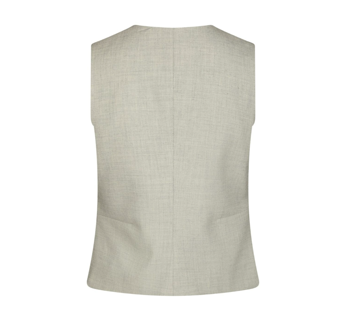 Neo Noir Philippe Melange Waistcoat Stone Melange