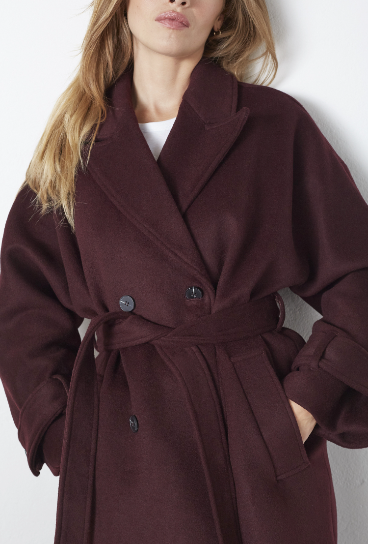 Co'Couture New ClaraCC Raglan Coat Winered