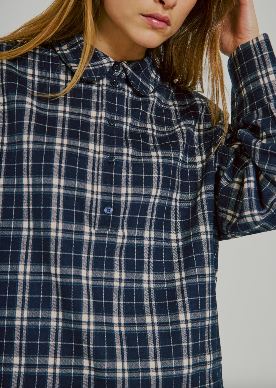 NORR Sylvana Top Navy Check
