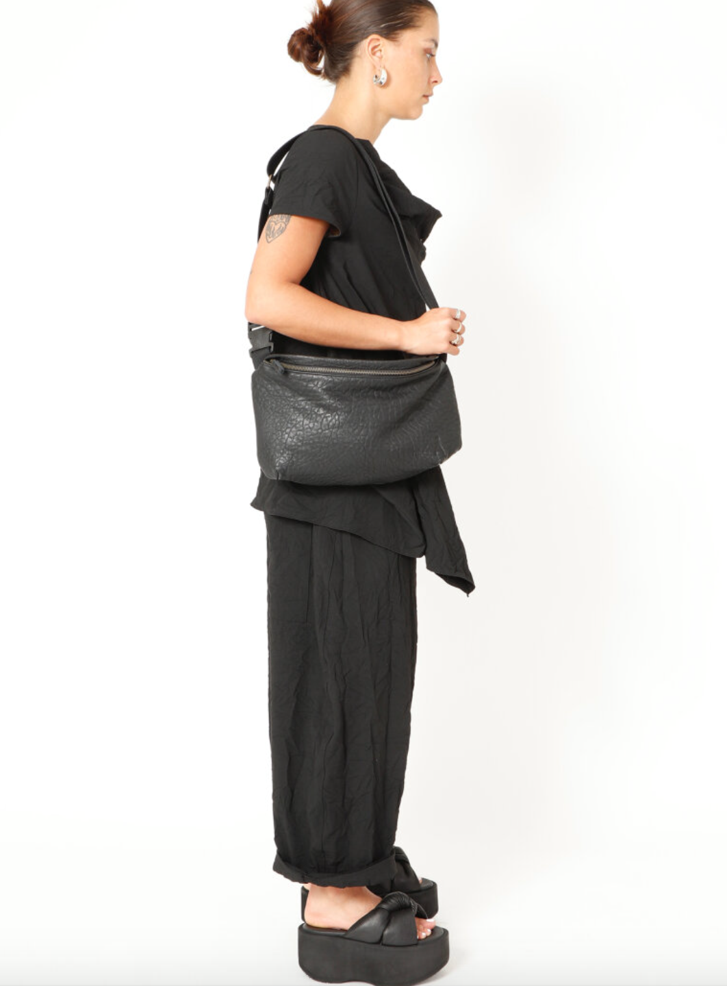 SORT AARHUS SA-Adele Bag Shrunk Leather Black