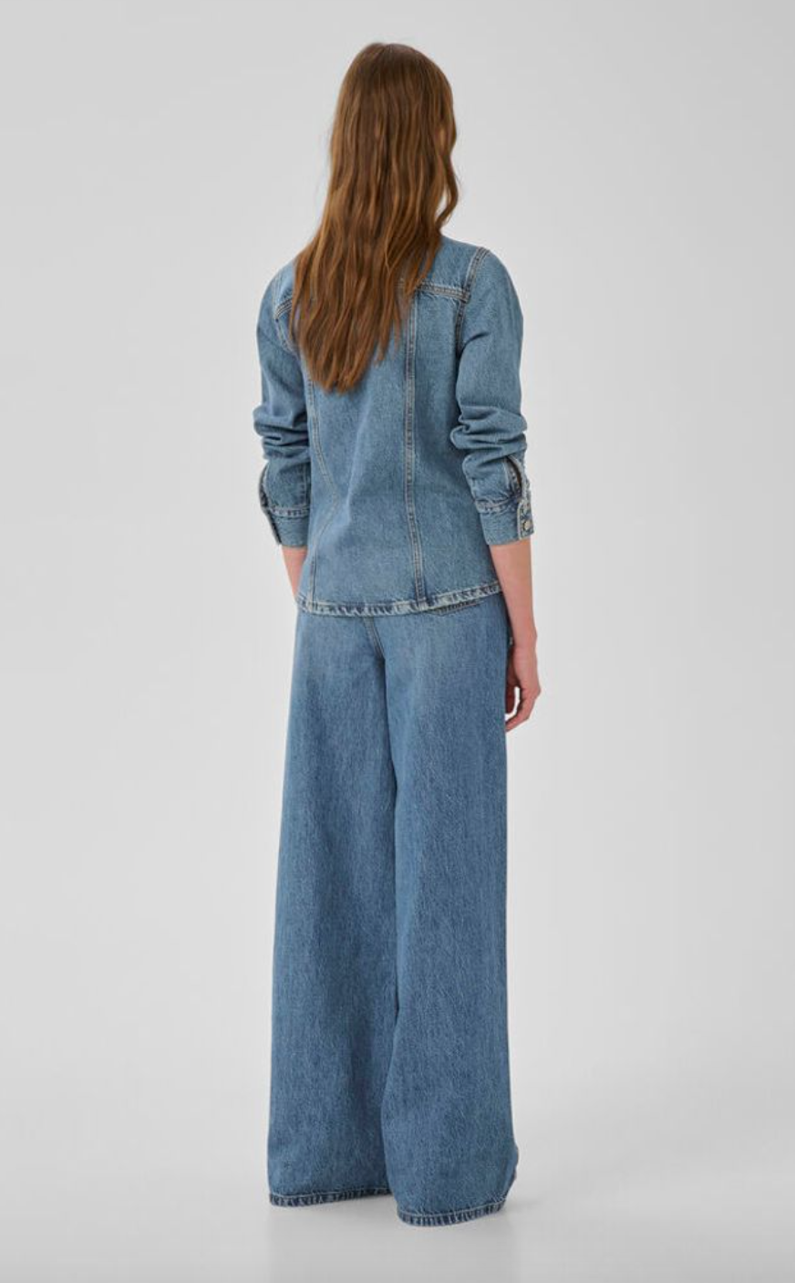 My Essential Wardrobe MWJessie 174 Low-Crotch X-Wide Medium Blue Vintage Wash