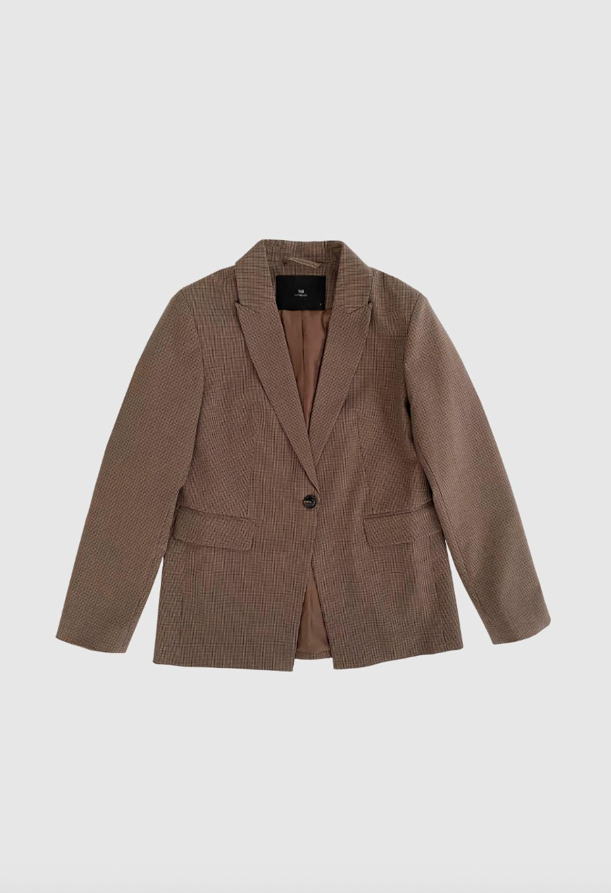 WITHBLACK WBLcolette Tailored Blazer Cognac Check