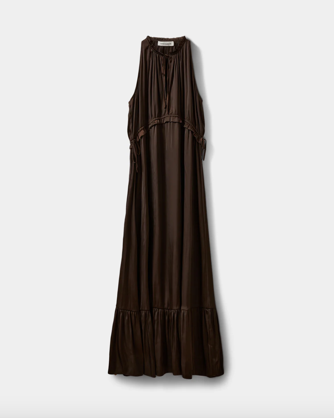 Sofie  Schnoor Mel SW Halter Neck Maxi Dress Intens Brown