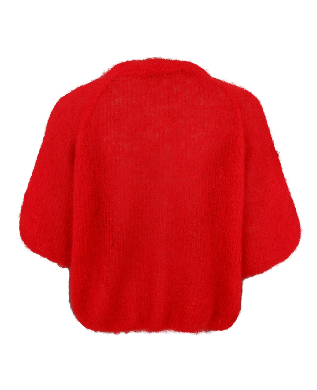 Black Colour BCBjoerk Patent Knit Cardigan Red