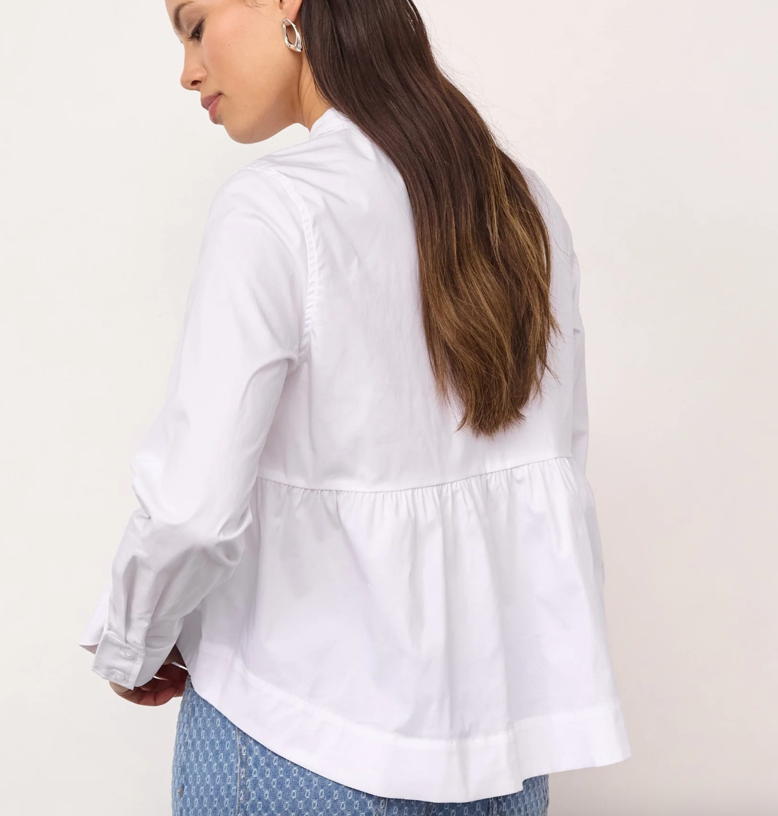 Co'Couture PoppyCC LS Flare Blouse 500025 White