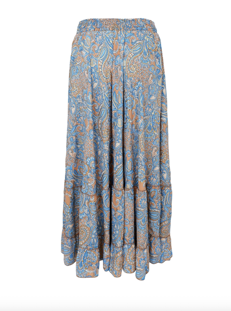 Black Colour BCLuna Maxi Frill Skirt Golden Aqua