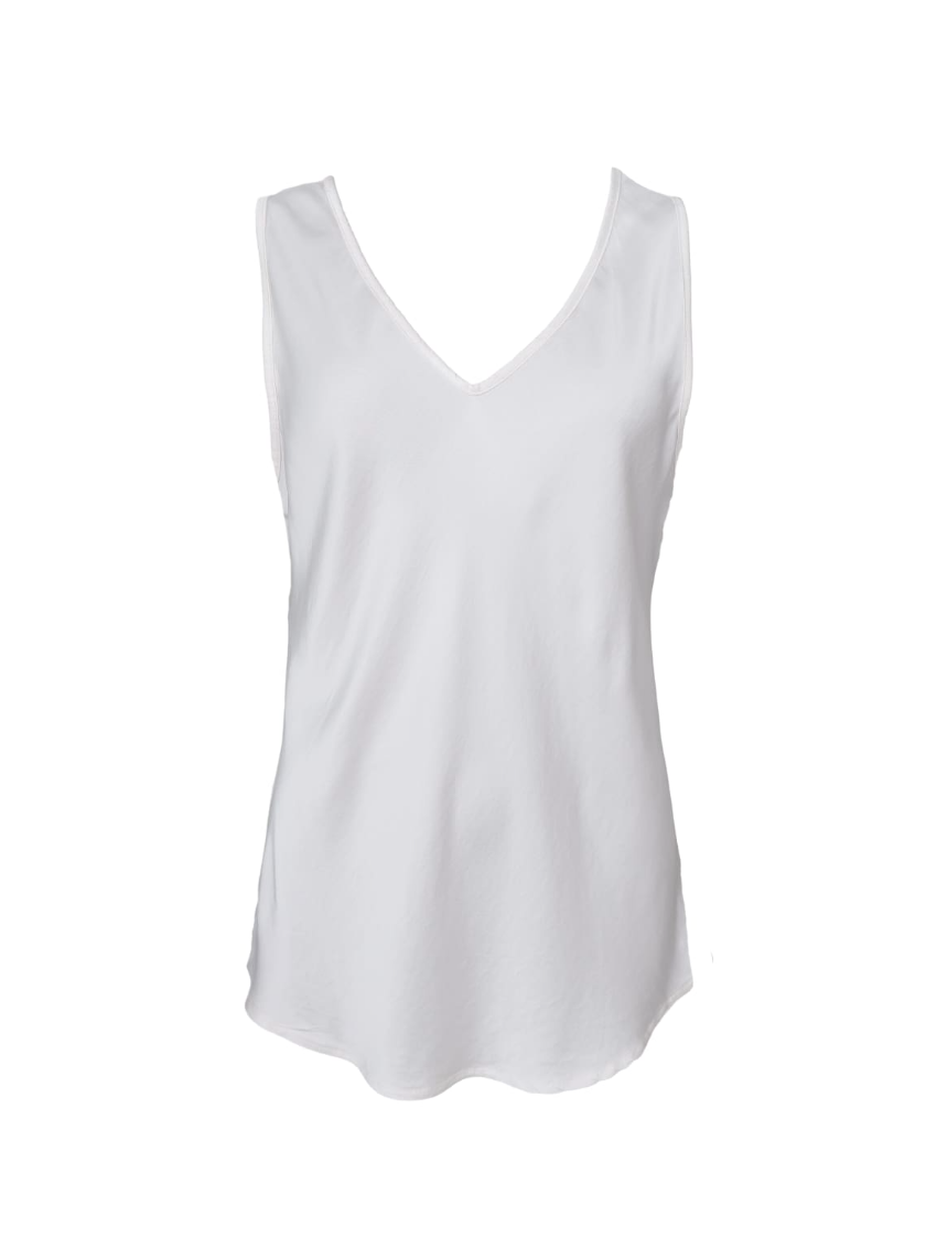 Black Colour BCMabel Double V-Neck top 41210 Off White