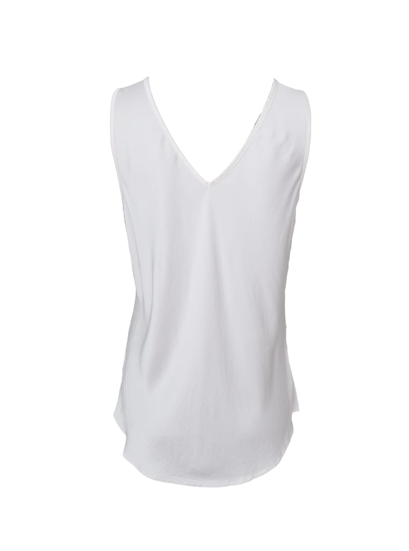 Black Colour BCMabel Double V-Neck top 41210 Off White