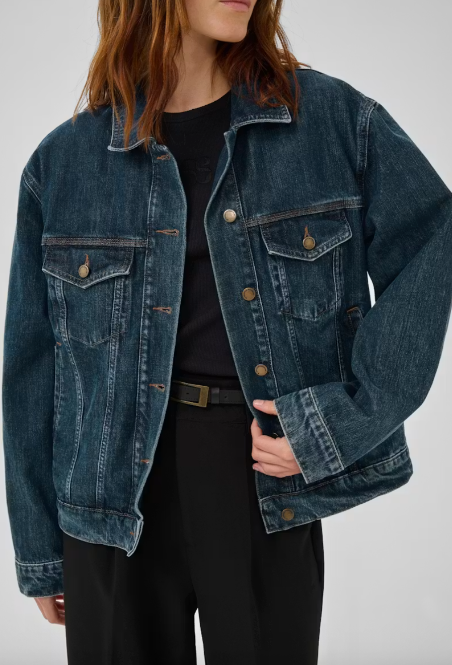 My Essential Wardrobe Denim Jacket 10 The Sofi 192 Dark Blue Retro Wash