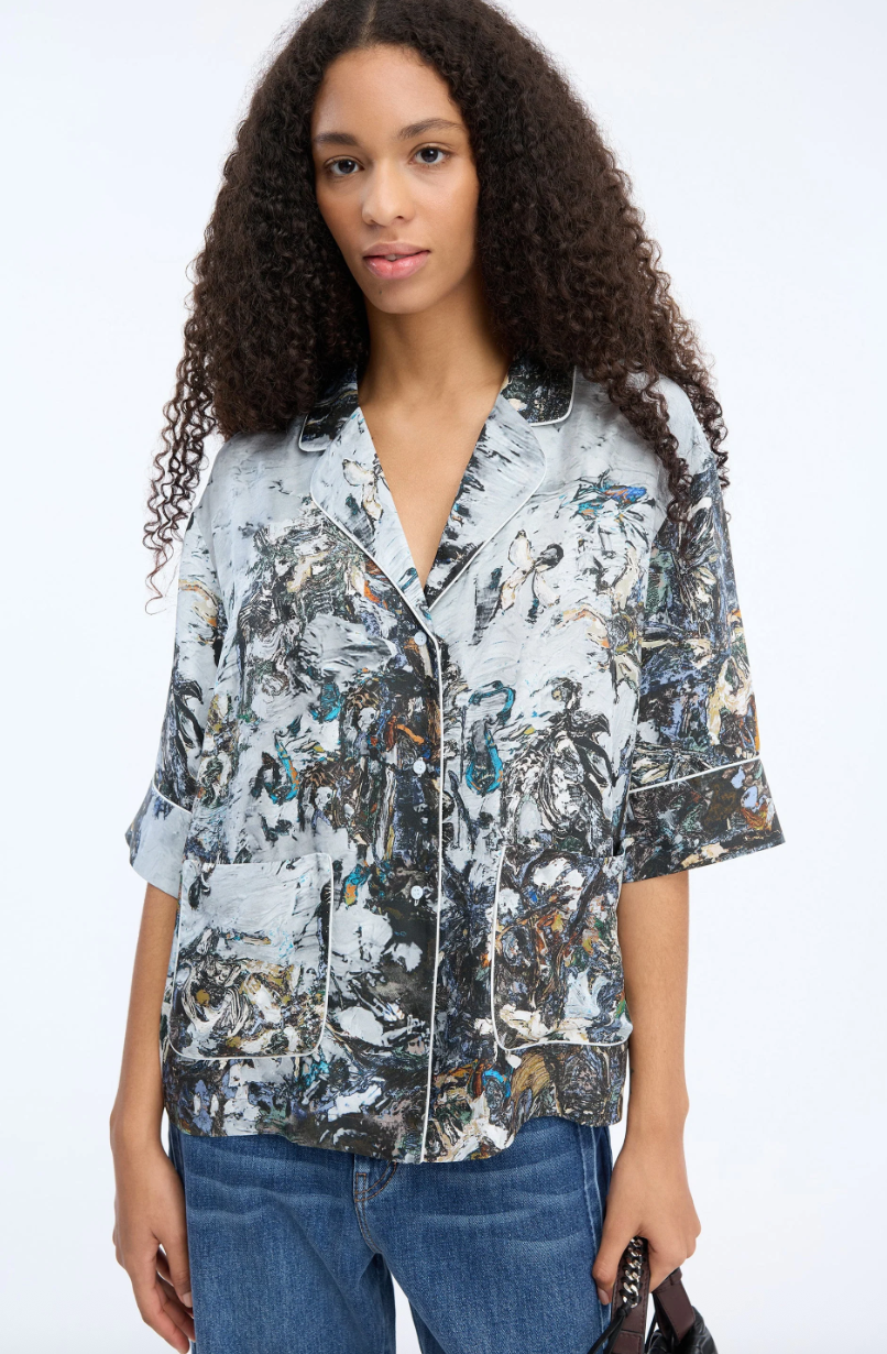 Munthe Vushi Top Print Grey