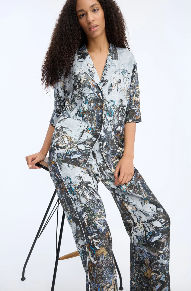 Munthe Vushi Top Print Grey