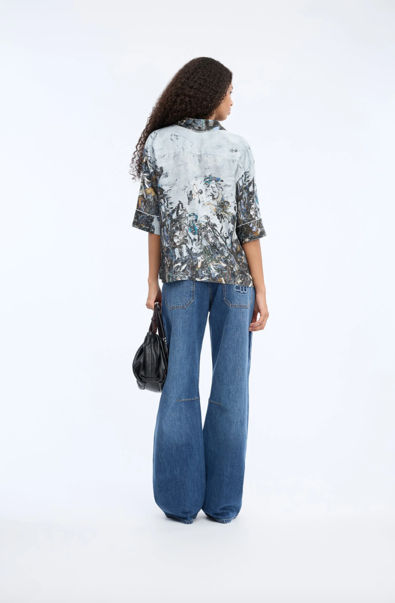 Munthe Vushi Top Print Grey