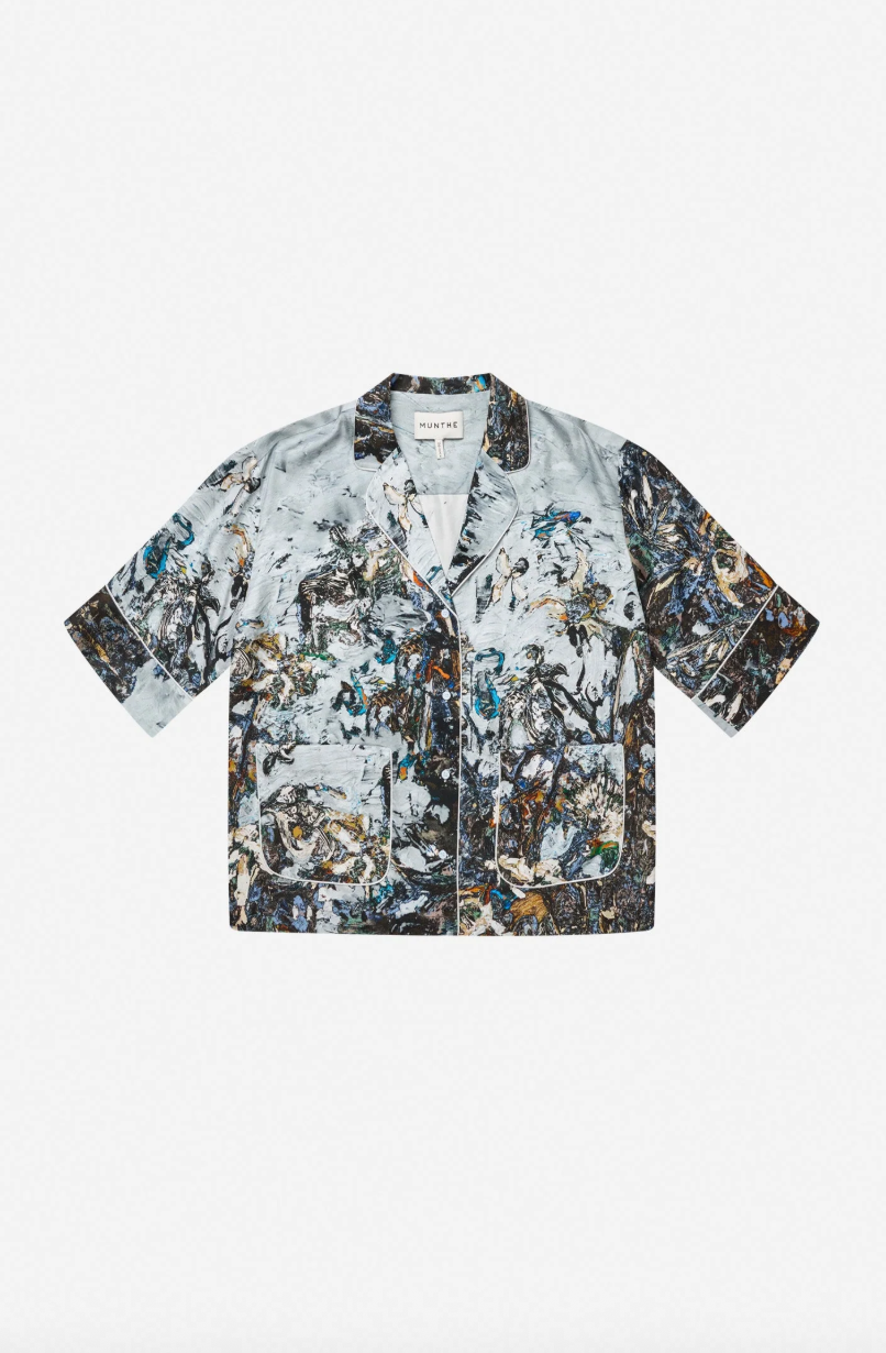 Munthe Vushi Top Print Grey