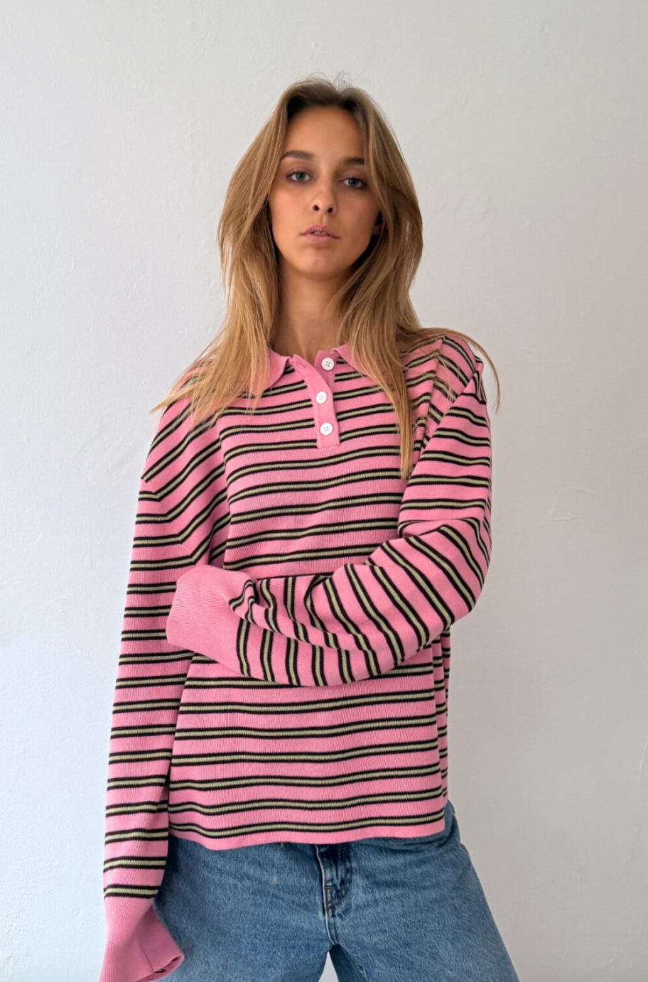 Boii Adanne Polo Knit Pink/bordeaux